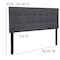 Flash Furniture Full Bedford, Headboard, Gray Fabric HG-HB1704-F-DG-GG - alternate 8